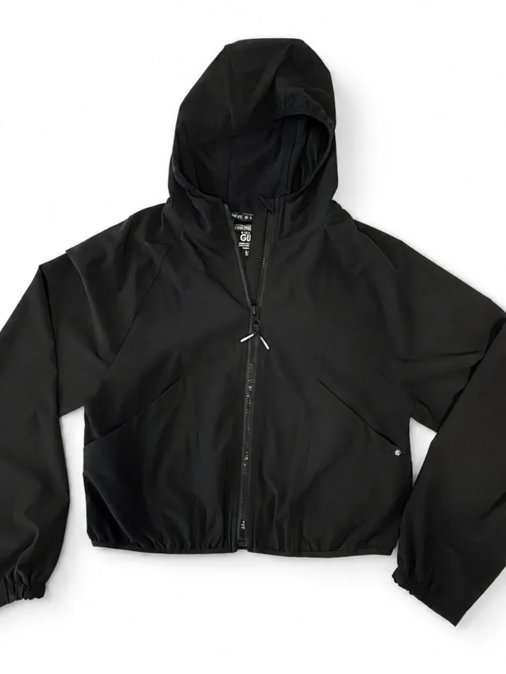 Athleta Girl Strength Dream Black Cropped Hooded Jacket L/12